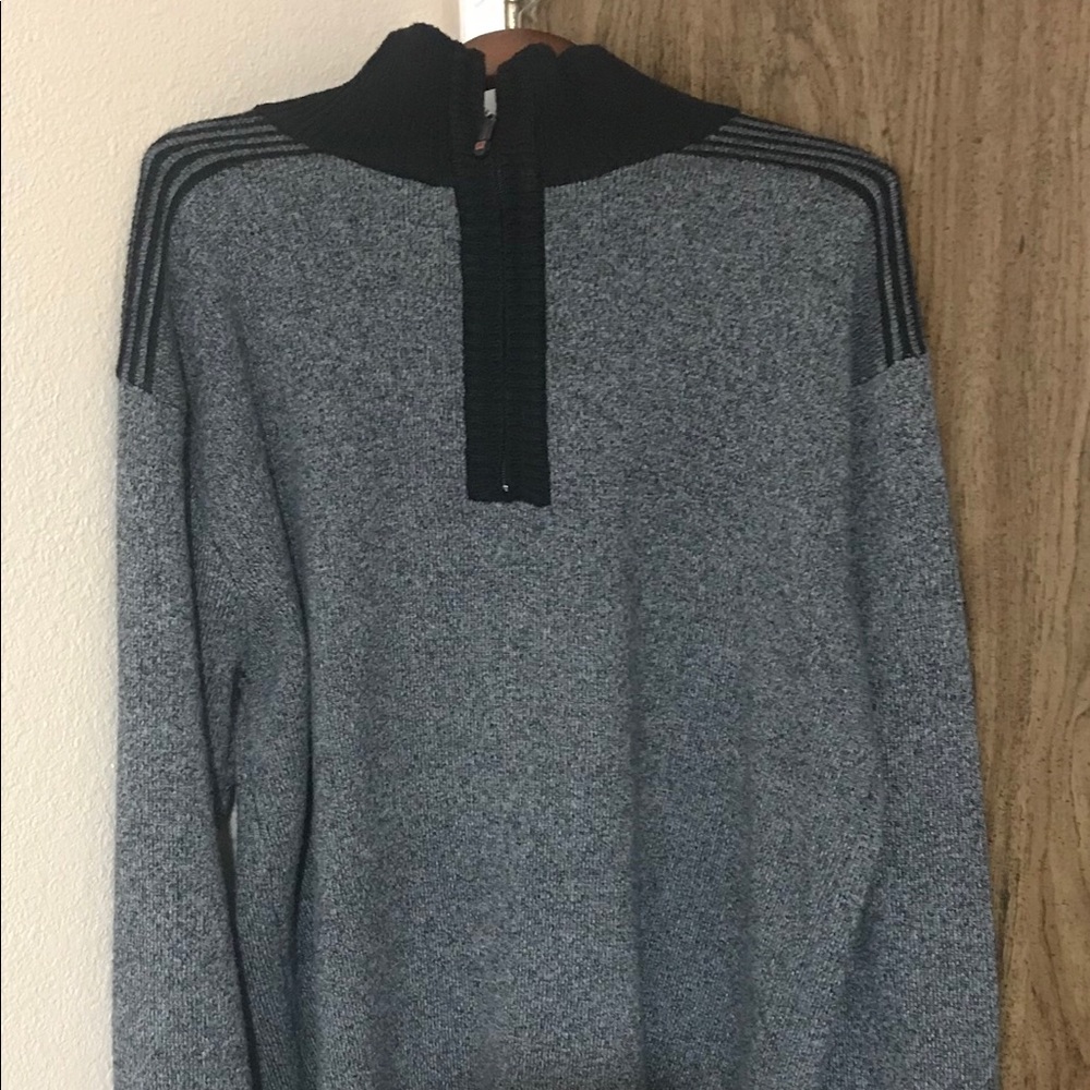 Black and grey sweater